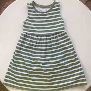 Old Navy | Green Striped Cotton Dress - 3T (toddler)